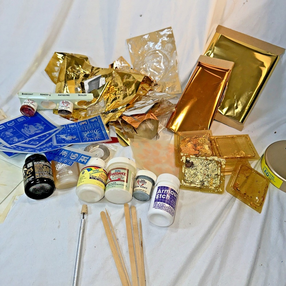 Lot Of Various Copper/Gold Leafing Supplies